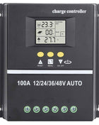Smart Solar Charger with Dual USB Ports, LCD Screen, Auto Voltage 12V-48V for Panels