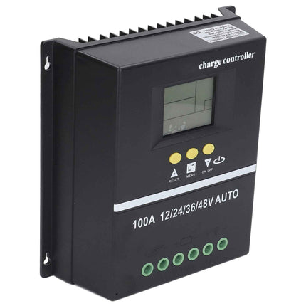 Smart Solar Charger with Dual USB Ports, LCD Screen, Auto Voltage 12V-48V for Panels