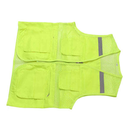 High Visibility Reflective Safety Vest Waterproof Breathable for Night Work Construction Travel 2XL Bright Green