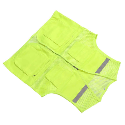 High Visibility Reflective Safety Vest Waterproof Breathable for Night Work Construction Travel 2XL Bright Green