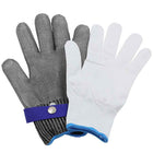 Metal Mesh Protective Glove for Cutting Stainless Steel Chainmail Saw Work Gray Silver Size L 24.5cm