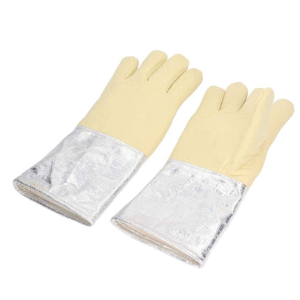 1 Set Heatproof Aluminum Gloves for Welding Fire Protection Industrial Use