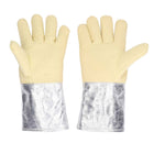 1 Set Heatproof Aluminum Gloves for Welding Fire Protection Industrial Use