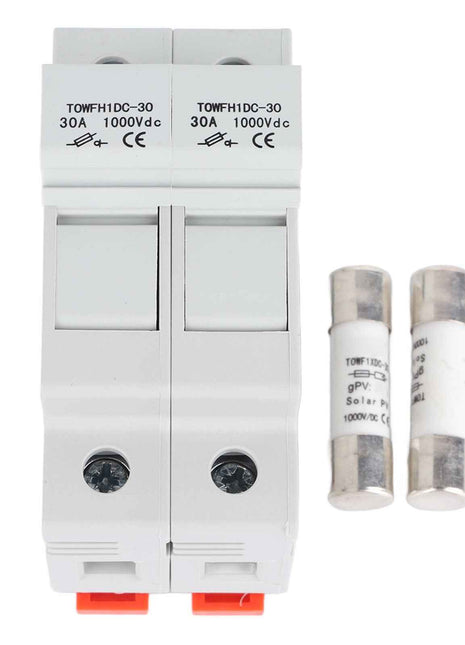 High Voltage DC Breaker with Dual Fuse Safety Switch for Power Devices 20A 1000V