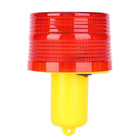 1pc Solar-Powered LED Safety Beacon for Road or Marine Use with Red Flashing Alert