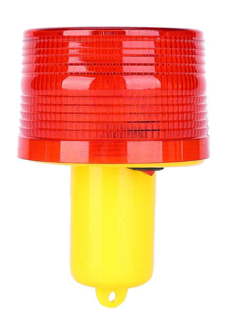 1pc Solar-Powered LED Safety Beacon for Road or Marine Use with Red Flashing Alert