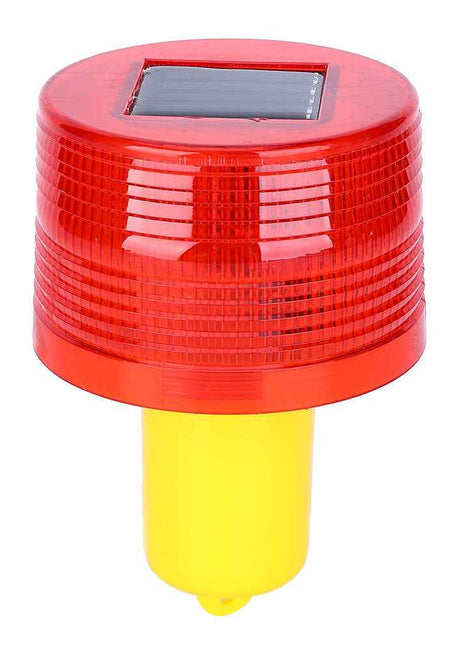 1pc Solar-Powered LED Safety Beacon for Road or Marine Use with Red Flashing Alert