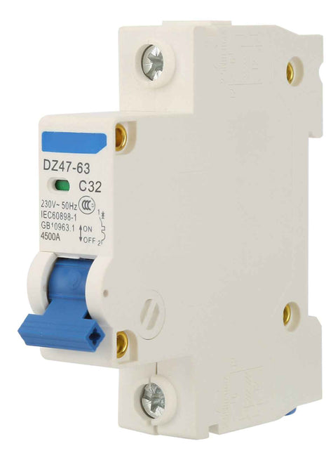 230V AC DZ47-63 Single Pole Mini Breaker Protection Switch (32A)