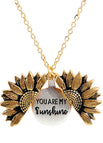 Gold Sunflower Necklace