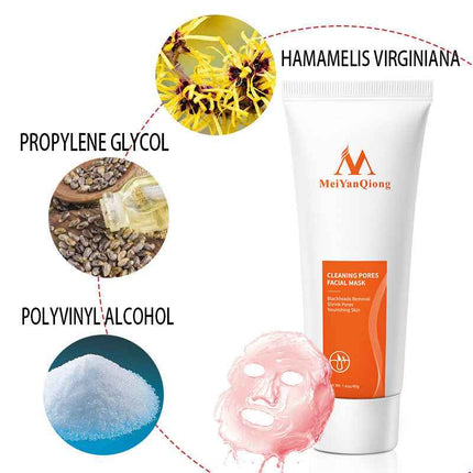 Deep Purifying peel-off charcoal mask for blackhead removal and acne control, strawberry nose treatment and facial care