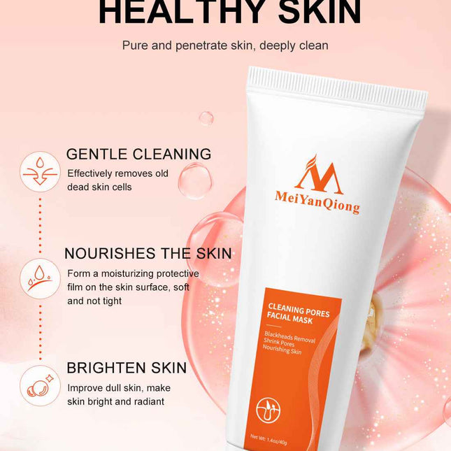 Deep Purifying peel-off charcoal mask for blackhead removal and acne control, strawberry nose treatment and facial care