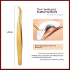 Golden Short Feather Clip