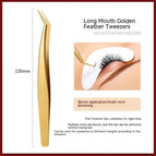 Golden Long Feather Clip