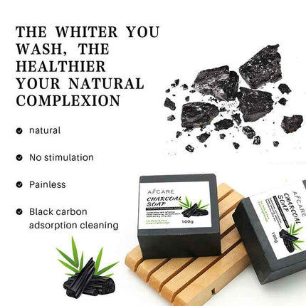 Pure Natural Activated Charcoal Cleansing Bar Deep Lather