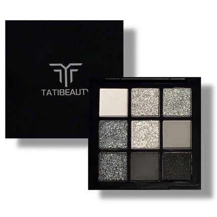 Multitone Shadow Palette Matte Charcoal Rocker Ebony Silver Glossy Shimmer