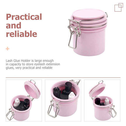 Eyelash Adhesive Holder Activated Charcoal Glue Container