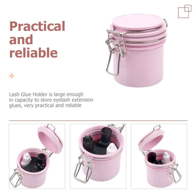 Eyelash Adhesive Holder Activated Charcoal Glue Container