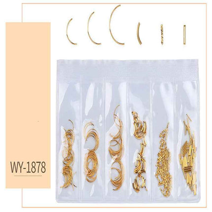 Metal Twisted Tube Circular Hollow Gold Silver Stud Fastener Clip