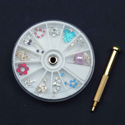 Nail Art Equipment Piercing Drill Hanging Bit Charger Hole Puncher