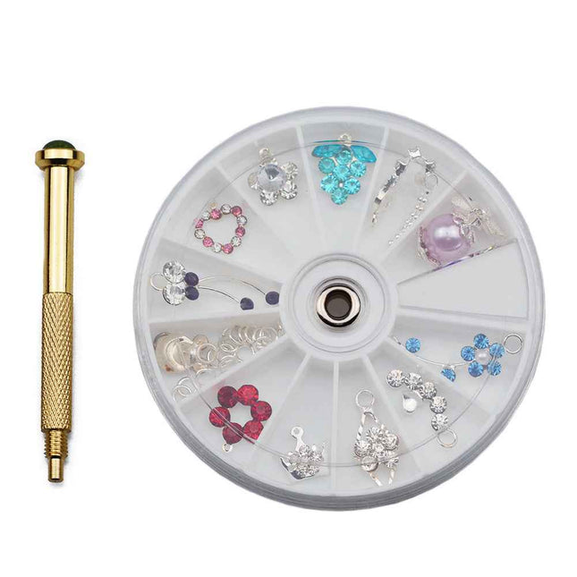 Nail Art Equipment Piercing Drill Hanging Bit Charger Hole Puncher