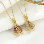 Gold gold red and white zircon
