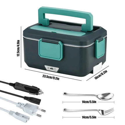 2.5L 90W Electric Heating Lunch Box 12/24/220V Stainless Steel Liner Portable Food Heater Bento Box Food Container for Car Home