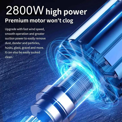 2800W Portable Vacuum Cleaner 15000PA Suction Household Multi-functional Dust Removal Mite Dry and Wet Dual Vacuum Cleaner 220V