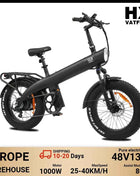 HX Q3 2000W Adult Electric Bike 48V 20AH E Bike 115N.m 20 Inch fat tire Electric Bicycle Removable Battery Foldable Ebike