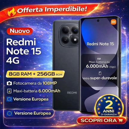 Xiaomi Redmi Note 15 4G 8/256GB, Warranty 2 years, Charger not included