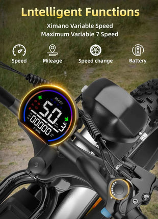 DEEPOWER S20 Adults Off-Road Electric Bike 1500W motor 48V 20AH lithium battery LED Display All-Terrain 20-inch Motorcycle Ebike