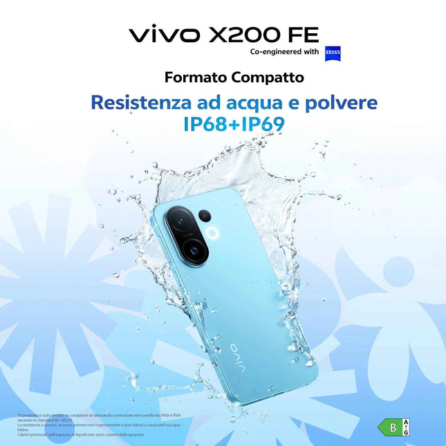 Vivo X200FE 5G, ZEISS Cameraphone 50MP Telephoto Lens, Display 6.31 "Master Color Display,12 + 12GB RAM, 512GB ROM, Dimensity 9300 +, IP68 + IP69, Battery 6500mAh, 90W FlashCharge, NFC