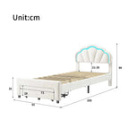 Petal Bed-White-90*200cm / GERMANY