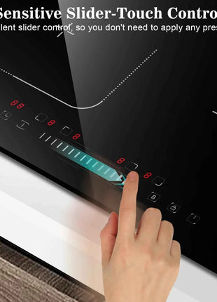 Piano Cottura a Induzione Karinear 4 Fuochi FlexZone 7200W - Slider, Timer, Boost Da Incasso
