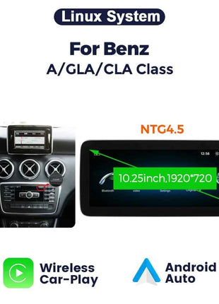 8 Core Android 14 Auto Radio Wireless CarPlay For Mercedes-Benz A-Class W176 GLA X156 CLA C117 DSP GPS 4G WIFI Multimedia Player