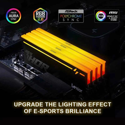 Lexar THOR DDR5 RAM 16GBx2 6000MHz CL36 Gaming Desktop Memory Overclocking Intel XMP 3.0 & AMD EXPO for PC Gamer