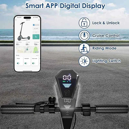 HiQiS V10 pro E-Scooter 600W Motor 36V15Ah 40KMH Speed 45KM Range 10inch Air Tire Foldable Electric Scooter For Adults with App