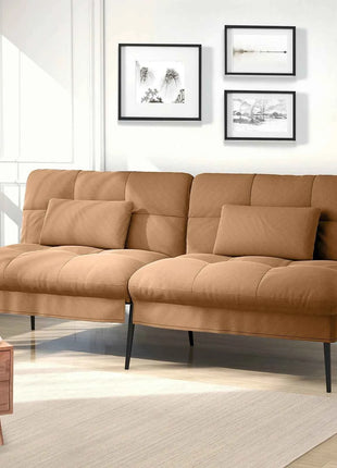 COMHOMA Fold-out Futon Cover Sofa Sleeper Sleeper Fits Corner Sofa 3-Seater Guest Sofa with Adjustable Backrest fabric