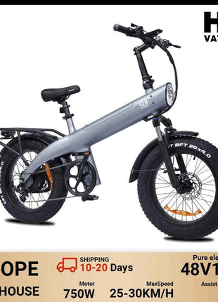 HX Q3 2000W Adult Electric Bike 48V 20AH E Bike 115N.m 20 Inch fat tire Electric Bicycle Removable Battery Foldable Ebike