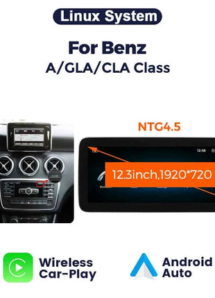 8 Core Android 14 Auto Radio Wireless CarPlay For Mercedes-Benz A-Class W176 GLA X156 CLA C117 DSP GPS 4G WIFI Multimedia Player