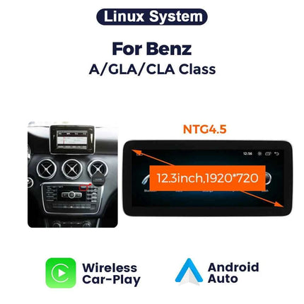 8 Core Android 14 Auto Radio Wireless CarPlay For Mercedes-Benz A-Class W176 GLA X156 CLA C117 DSP GPS 4G WIFI Multimedia Player