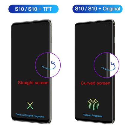 TFT con cornice per Samsung S10 Plus S10 + G975F Display LCD Touch Screen digitale per Samsung S10 G973F Parti di ricambio per schermo
