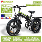DEEPOWER H20Pro 2000W Electric Bike 48V 25Ah LG Battery Foldable 20 inch Fat Tire Ebike 55km/h Off-Road Adult E-Bicycle Hydraulic Brak Eelectric bicycle