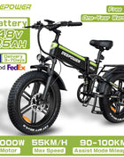 DEEPOWER H20Pro 2000W Electric Bike 48V 25Ah LG Battery Foldable 20 inch Fat Tire Ebike 55km/h Off-Road Adult E-Bicycle Hydraulic Brak Eelectric bicycle