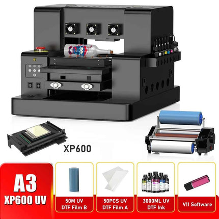 For Epson XP600 A3 UV Printer with XP600 Printhead UV Flatbed Printer A3 UV Sticker Printer For Bottle Case Acrylic Glass Print