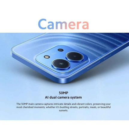 Smartphone Redmi 15C Versione Globale 4G con schermo HD + 6,9 pollici, frequenza di aggiornamento in Hz, ricarica rapida 33 W.