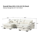 Modular corner Couch, 2/seater Couch, ribbed velvet padded with Couch-converted footed living room