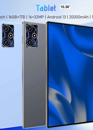 Tablet Android da 10,36 pollici con 14 core, chiamate telefoniche, Android 13, 20000mAh, 16GB RAM, 1TB ROM, Bluetooth, per studio, gaming, ufficio, Dual Sim, 5G, WIFI, GPS, WPS
