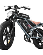 DEEPOWER QS7 Peak 1500W Electric Bicycle 48V 60AH Dual battery Electric Bike 20Inch 4.0 Fat Tire Snow E-bike,Dual Shock Absor