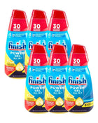 6x Finish All in 1 Max Power Gel detergent for dishwasher 600ml total 3600ML, 6x30 washes Total 180 washes