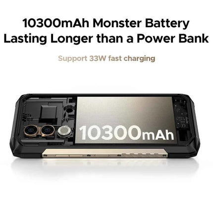 DOOGEE Blade20 Turbo 5G Rugged Phone Gemini Al 6.6'' Screen 10300mAh Battery 8GB 256GB 50MP Camera Android 15 NFC Mobile Phone